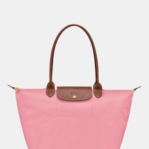 Longchamp Pink and Brown Tote with Classic Design